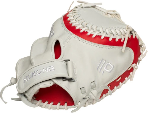 32.5 Inch Nokona SKN Series SKNV2WH Womens Fastpitch Softball Catcher Mitt 3 32.5 Inch Nokona SKN Series SKNV2WH Womens Fastpitch Softball Catcher Mitt