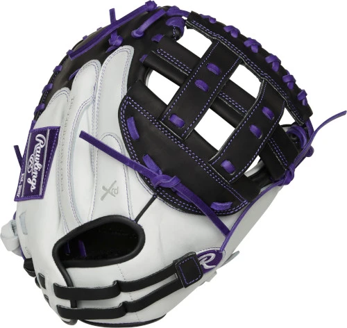 33 Inch Rawlings Liberty Advanced Color Series RLACM33FPPU Women's White/Purple/Black Fastpitch Softball Catcher Mitt 3 33 Inch Rawlings Liberty Advanced Color Series RLACM33FPPU Women's White/Purple/Black Fastpitch Softball Catcher Mitt