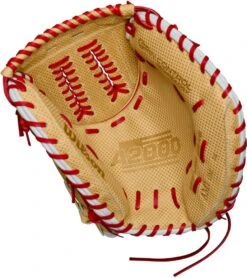 34 Inch Wilson A2000 SuperSkin Aubree Monroe Game Model Women's Fastpitch Softball Catcher Mitt WBW10024434 -Rawlings Mizu Store wilson a2000 superskin aubree monroe game model 34 inch womens fastpitch softball catcher mitt wbw10 12