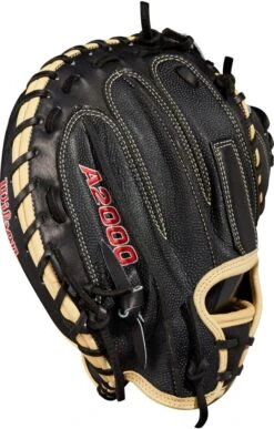 33.5 Inch Wilson A2000 SuperSkin M1D Adult Baseball Catcher Mitt WBW100114335 -Rawlings Mizu Store wilson a2000 superskin m1d 335 inch adult baseball catcher mitt wbw100114335 14