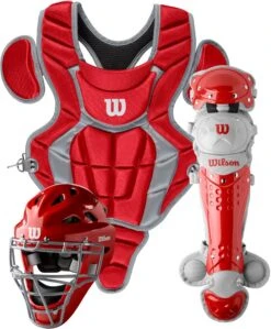 Wilson C200 Youth Baseball Catcher's Gear Kit WB57116 -Rawlings Mizu Store wilson c200 youth baseball catchers gear kit wb57116 36